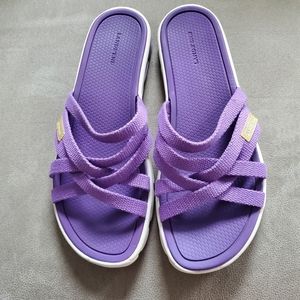 Lands' End purple sandals size 11, excellent used condition.